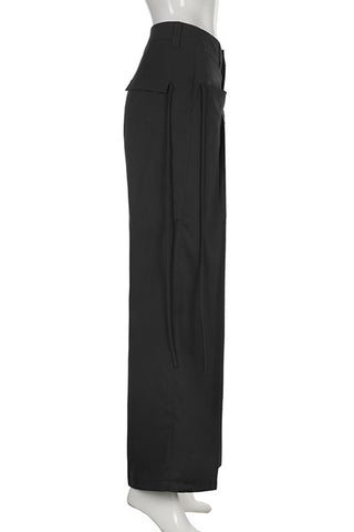 High-Waisted Wide Leg Casual Pants