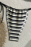 Striped Triangle Bikini Set