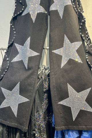 Star Embellished Straight Jeans