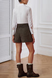 High-Waisted Casual Shorts