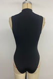 Draped Lace Inset Bodysuit