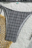 Stylish Plaid Bikini Set