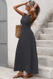 Sleeveless Polka Dot Maxi Dress