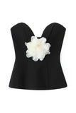 Floral Embellished Sweetheart Tank