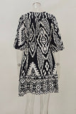 Flowing Printed Casual Dress
