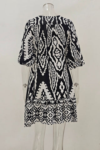 Flowing Printed Casual Dress