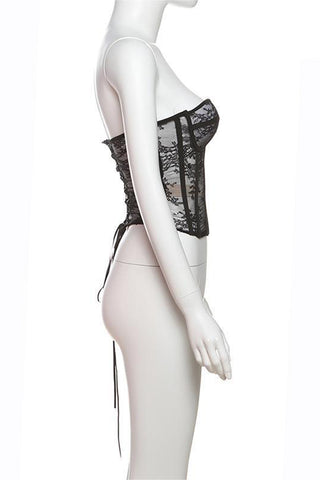 Elegant Lace Bustier Tank