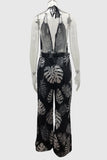 Tropical Halter Jumpsuit