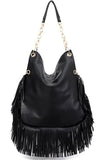 Fringe Studded Tote Bag