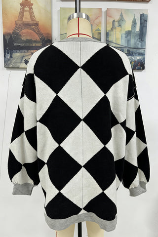 Geometric Patterned Cardigan