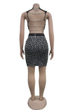 Embellished Sleeveless Mini Skirt Set