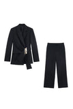 Elegant Belted Blazer Set