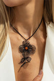 Floral Pendant Statement Necklace