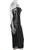 Strapless Cutout Midi Dress