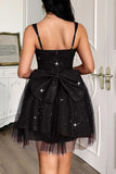 Sparkling Starry Casual Mini Dress