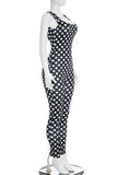Polka Dot Slim Fit Jumpsuit
