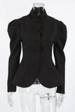 Elegant Puff-Shoulder Blazer
