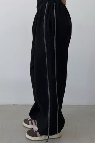 Elastic Waist Relaxed Casual Pants