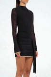 Elegant Draped Asymmetrical Dress