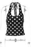 Polka Dot Halter Tank Top