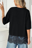 Elegant Lace Trim T-Shirt