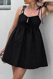 Tie-Shoulder Casual Dress