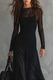 Sheer Elegance Casual Dress