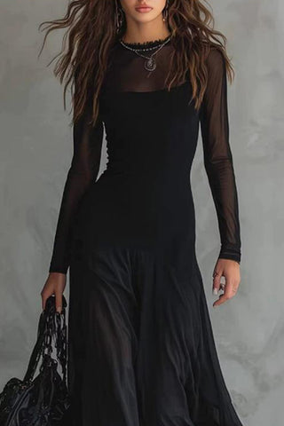 Sheer Elegance Casual Dress