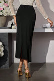 Flattering Ruched Skirt with Floral Accents