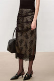 Elegant Lace Midi Skirt