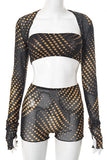 Polka Dot Short Set with Long Sleeves
