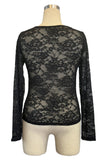 Elegant Lace Long-Sleeve Top