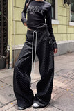 Polka Dot Straight Jeans