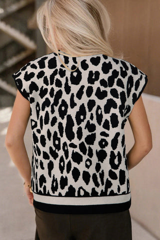 Chic Animal Print Sweater