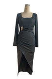 Elegant Evening Dress with Side Slit