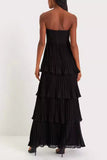 Strapless Tiered Maxi Dress