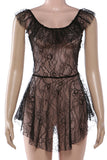 Lace Flutter Sleeve Casual Dress