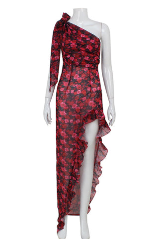 One-Shoulder Ruffle Dress