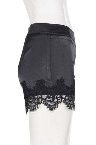 Lace Trim Casual Shorts