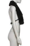 Faux Fur Buckled Shoulder Wrap