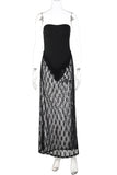 Strapless Lace Overlay Dress