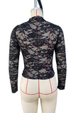 Lace Long-Sleeve Fashion Blouse