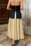 Strapless Asymmetric Top & Skirt Set