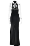 Elegant Halter Evening Gown