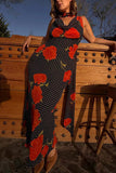 Long-Sleeve Printed Maxi Dress