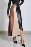 Colorblock Asymmetrical Skirt