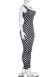Polka Dot Sleeveless Jumpsuit