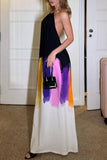 Artistic Brushstroke Maxi Dress