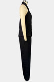 Halter Buttoned Pants Set