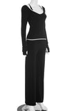 Long-Sleeve Casual Pants Set